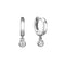 Gold Round Dangle Huggie Hoops