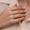 Round Roze 0.28 & Baguette Ring