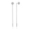 White Gold Chain Earrings