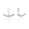 White Gold Ear Jacket Studs with Diamonds (Sizes S - M and L)