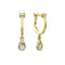 Pear Dangle Hoop Earrings