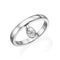 Gold Diamond Pear Charm Ring