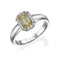 Emerald Cut Yellow Diamond Ring