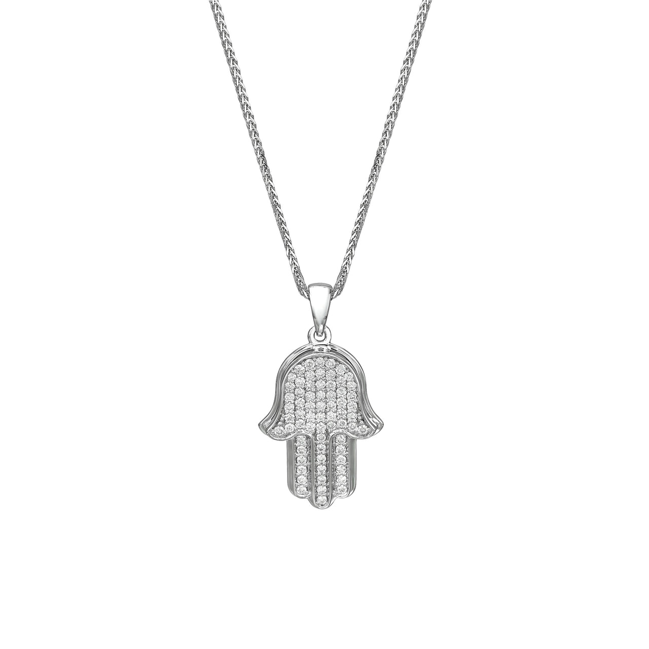 Diamond Hamsa Pendant