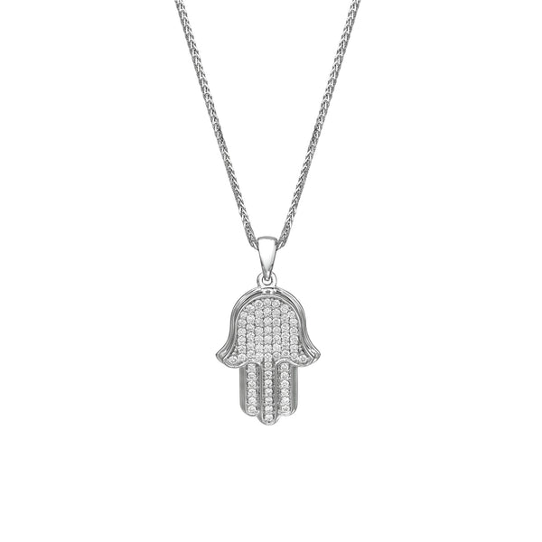 Diamond Hamsa Pendant