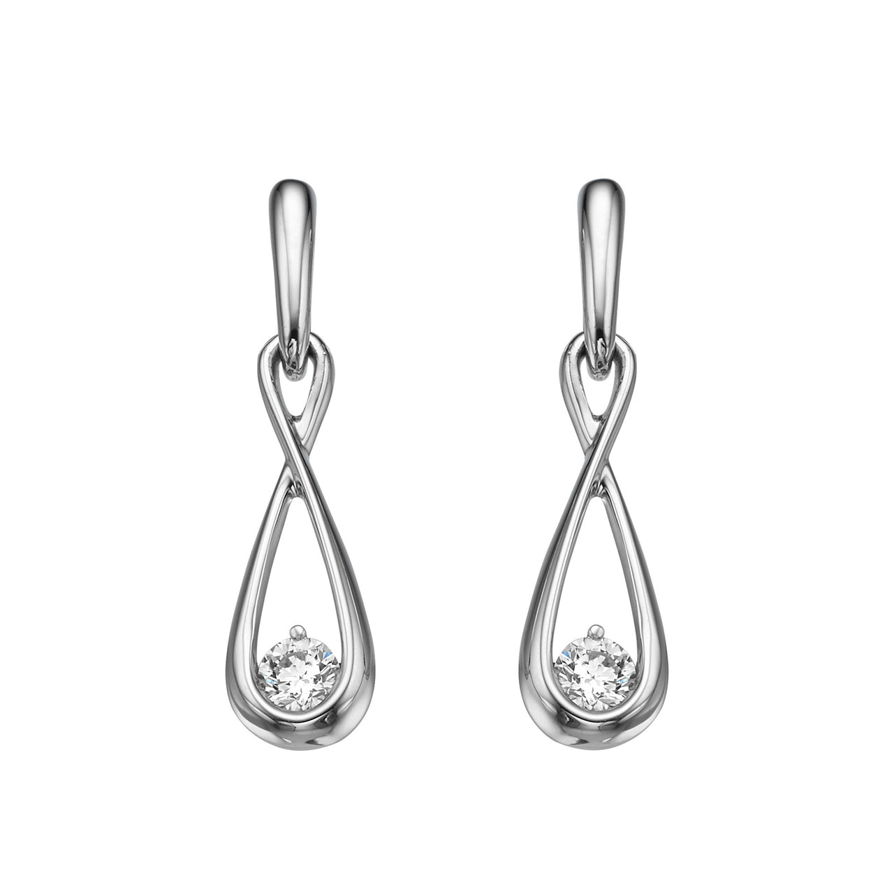 Infinity Diamond Dangle Earrings