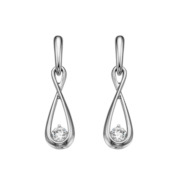 Infinity Diamond Dangle Earrings