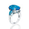 Oval-Cut Blue Topaz Ring