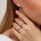 Gold Diamond Round Charm Ring