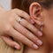 Gold Pear Dangle Huggie Hoops