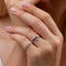 Gold Diamond Round Charm Ring