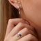 Gold Pear Dangle Huggie Hoops