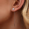 White Gold Chain Earrings