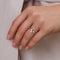 Gold Diamond Round Charm Ring
