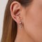 Gold Pear Dangle Huggie Hoops