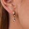 Gold Pear Dangle Huggie Hoops