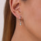 Pear Dangle Hoop Earrings