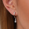 Pear Dangle Hoop Earrings