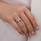 Gold Diamond Pear Charm Ring