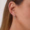 Gold Round Dangle Huggie Hoops