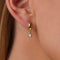 Gold Round Dangle Huggie Hoops