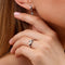 Gold Diamond Round Charm Ring