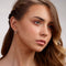 White Gold Heart Dangle Earrings