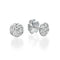 White Gold Ear Jacket Studs with Diamonds (Sizes S - M and L)