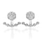 White Gold Ear Jacket Studs with Diamonds (Sizes S - M and L)