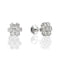 White Gold Diamond Snowflake Earrings