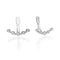 White Gold Ear Jacket Studs with Diamonds (Sizes S and L)