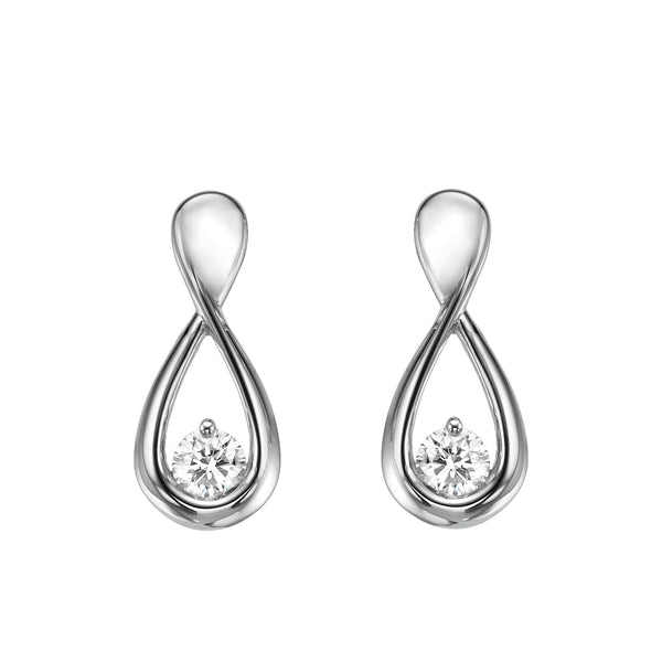 Infinity White Gold Diamond Earrings