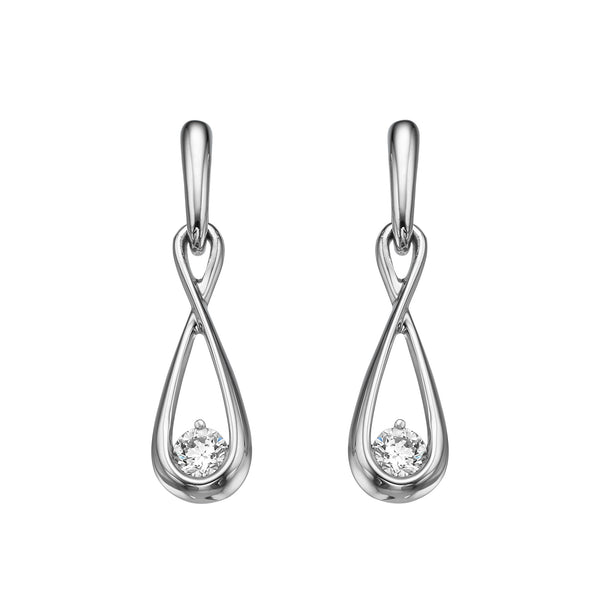 Infinity Diamond Dangle Earrings