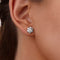 White Gold Diamond Snowflake Earrings