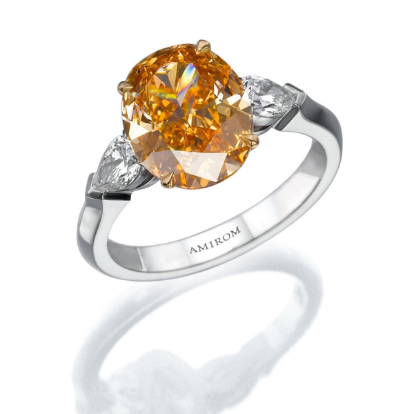Fancy Orange Diamond Ring